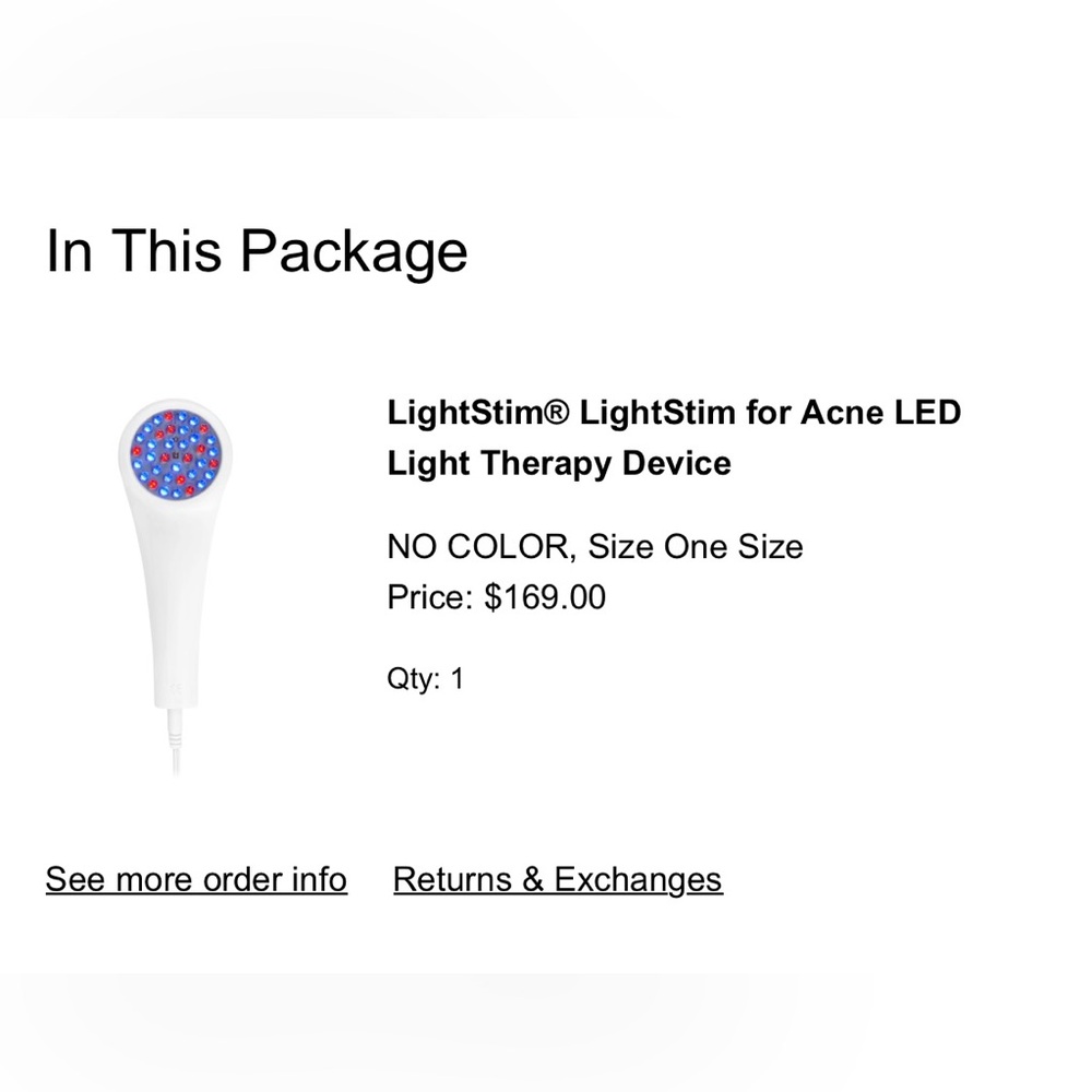 LightStim for Acne Blue Red LED Light Therapy Device Barely Used Case Nordstrom - Picture 6 of 6